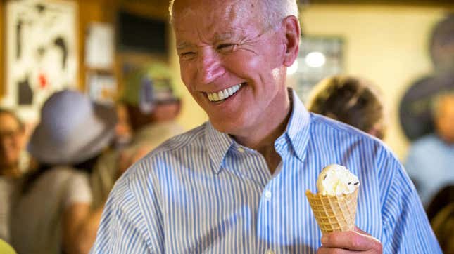 Biden campaigning in New Hampshire in 2019