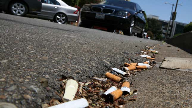 Image for article titled Filtered Cigarettes Are One of the Worst Types of Pollution and We Should Ban Them, Experts Argue