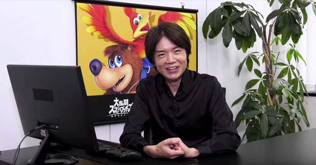 Here is the moment that Sakurai recommended that people play Banjo-Kazooie on Microsoft’s hardware. 