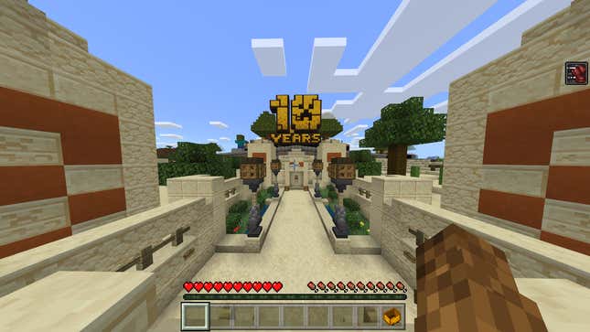 Image for article titled Minecraft&#39;s New 10th-Anniversary Map Is Awesome And Hides A Few Secrets