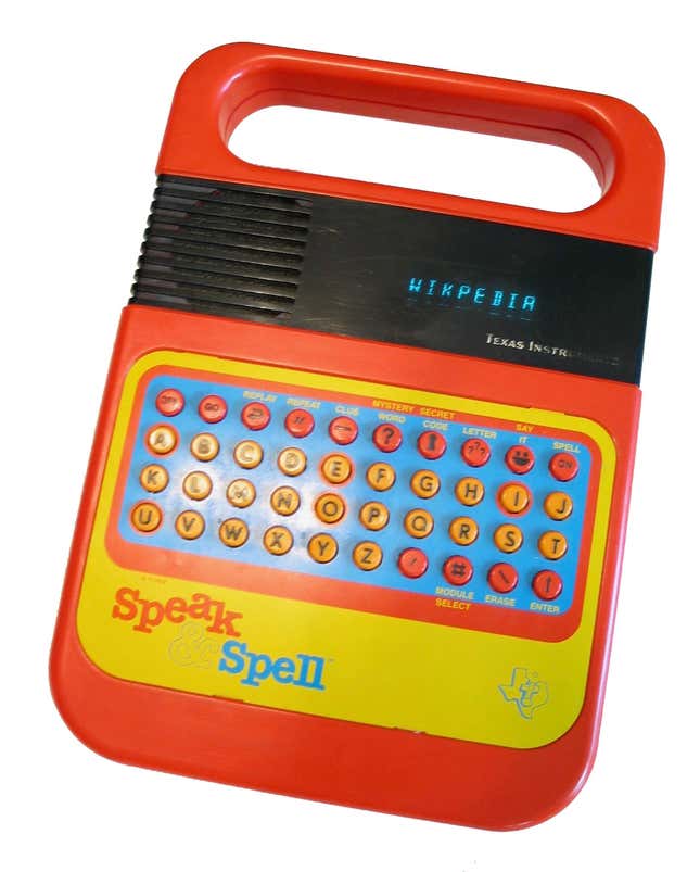 Texas Instruments’s Speak & Spell, released in 1978.