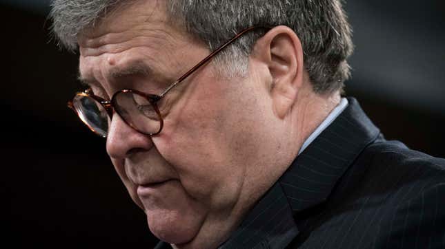 Image for article titled Trump&#39;s Tweets Are Making It Tough for Barr to Do Crime