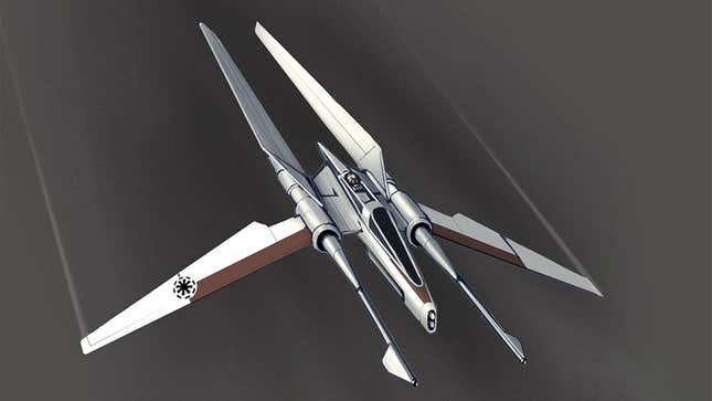 A Jedi Order Vector fighter craft, from the High Republic era—a setting we’d love future Star Wars games to visit!