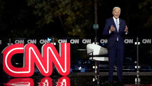 Image for article titled Fox News Slams CNN For Providing Biden Each Question Seconds Before He Answered It