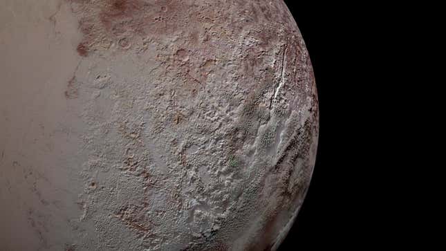 Pluto’s bladed terrain as seen from New Horizons during its July 2015 flyby.