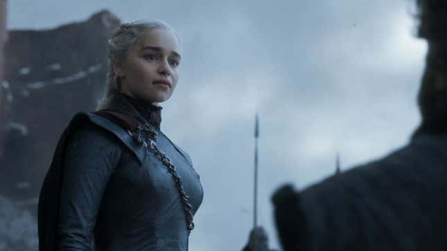 Daenerys (Emilia Clarke) is feelin’ pretty great after last week’s slaughter.
