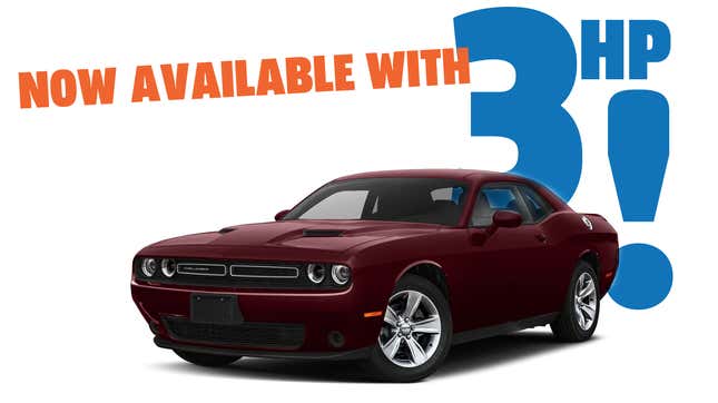 Image for article titled Dodge Offers Software Update For Chargers And Challengers That Limits Them To 3 HP Of Raw Hemi Power