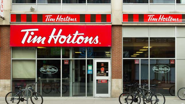 Image for article titled U.K. Tim Horton’s allegedly turns away customer buying food for homeless