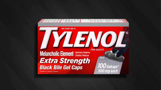 Image for article titled Tylenol Releases New Black Bile Gel Caps For People With Unbalanced Humors