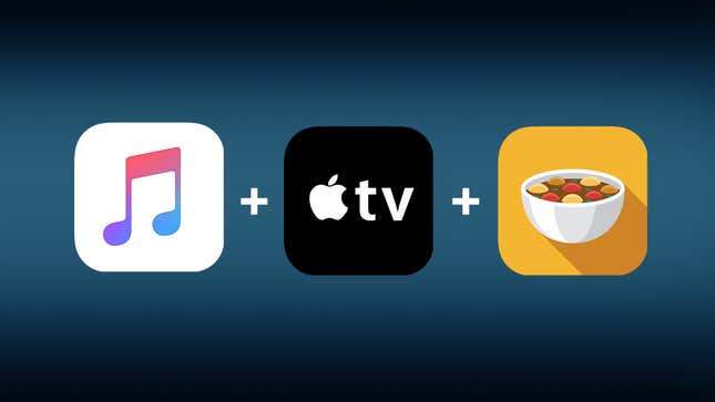 Image for article titled Apple Planning ‘Apple One’ Subscription Bundle Featuring Music, TV, Tim Cook’s Hearty Stew