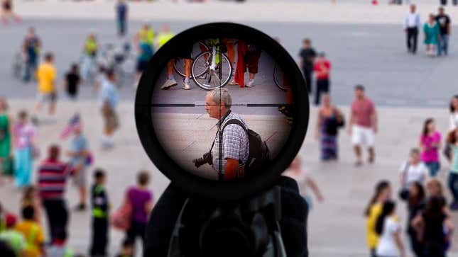 Image for article titled ‘Bang, Bang,’ Bored White House Sniper Whispers To Self With Random Tourist’s Head In Crosshairs