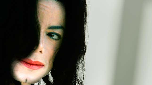 Michael Jackson, at the Santa Barbara County Courthouse for the second day of the defense’s case in his child molestation trial May 6, 2005, in Santa Maria, Calif. 