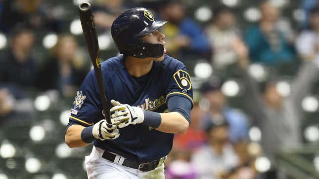 Image for article titled Christian Yelich Has Been A Human Fireball Against The Cardinals