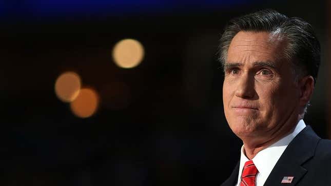 Image for article titled Tearful Mitt Romney Announces He Has Rare Disease Where You Can&#39;t Sit Quietly On Stool When Repeatedly Asked To