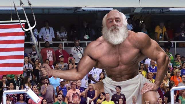 Image for article titled Michael Phelps Spots Estranged Father Poseidon In Stands