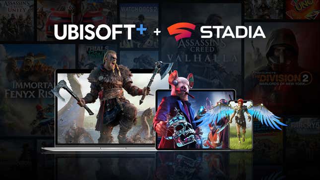 Image for article titled Ubisoft&#39;s Game Subscription Service Is Now Available On Stadia
