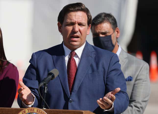 Image for article titled Florida Gov. Ron DeSantis Declares That His New Civics Education Proposal Will &#39;Expressly Exclude&#39; Critical Race Theory