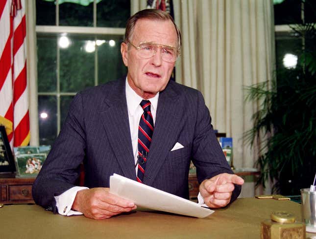 Image for article titled George H.W. Bush Remembered For Vast Contributions To AIDS Quilting Community