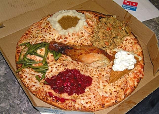 Image for article titled Domino&#39;s Introduces Thanksgiving Feast Pizza