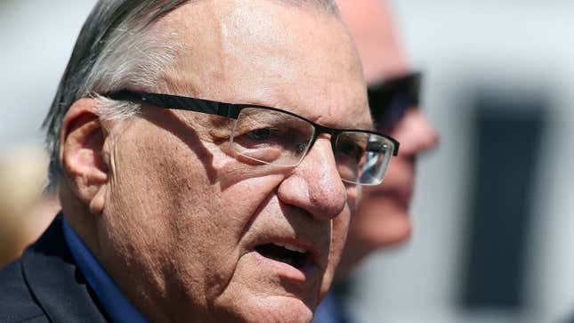 Image for article titled Racist Joe Arpaio Wants to Crawl Back Into His Old Sheriff Job