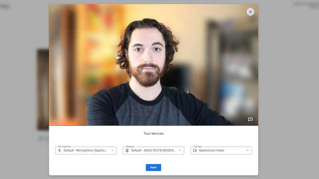 Image for article titled Test Your Call Quality Before a Video Chat in Google&#39;s &#39;Green Room&#39;