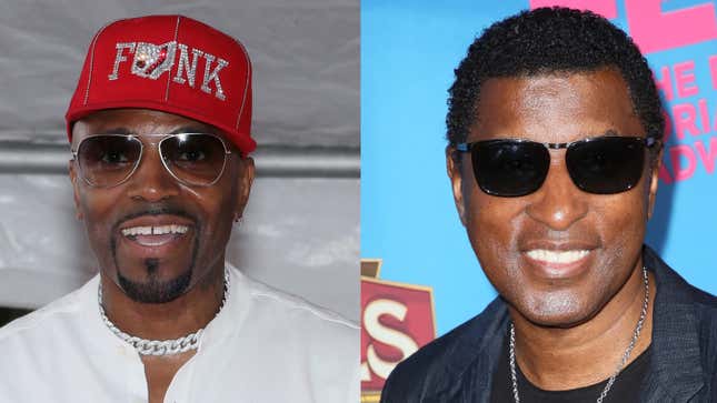 (L-R): Teddy Riley is honored with a Star on the Hollywood Walk of Fame on August 16, 2019, in Hollywood, Calif.; Babyface on July 10, 2018, in Hollywood, Calif.