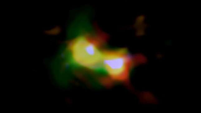 Imagen: ALMA (ESO/NAOJ/NRAO), NASA/ESA Hubble Space Telescope, Hashimoto et al.