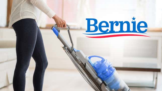 Image for article titled Sanders Campaign Doubles Down With New Ad Warning Americans They’ll Never Be Able To Hear A Female President Over The Sound Of Her Vacuum