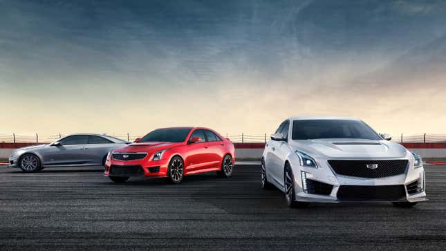 The current generation ATS-V coupe, sedan, and CTS-V. 