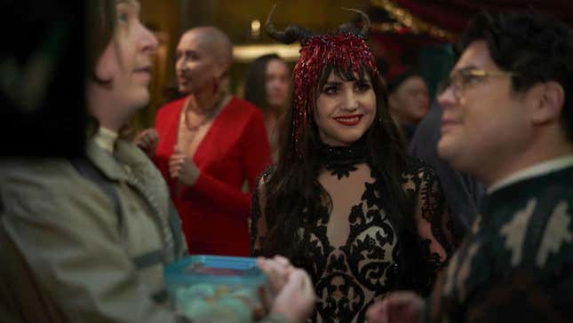 Nadja (Natasia Demetriou) welcomes a very special party guest in “The Orgy.”
