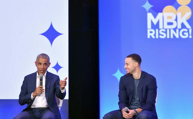 Image for article titled Barack Obama&#39;s 1st-Ever Instagram Live Gave Us Jewels on Leadership, Dug Into His Memoir A Promised Land and Included Steph Curry