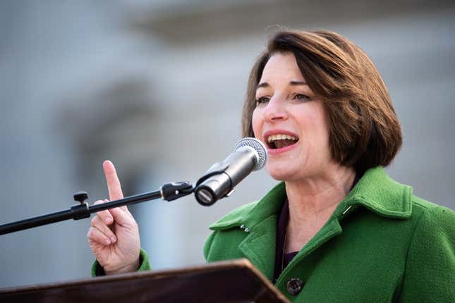 Image for article titled Klobuchar Seeks Black Support in Race to Be Biden&#39;s Running Mate; Trump Campaign Sells &#39;You Ain&#39;t Black&#39; Shirts