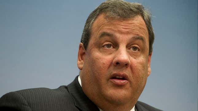 Image for article titled New Jersey Residents Avoid Rising Floodwater By Climbing To Top Of Chris Christie