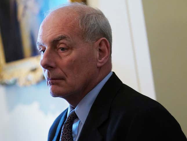 Image for article titled John Kelly Hoping Prejudiced Anti-Immigrant Comments Got Him Back On Trump&#39;s Good Side