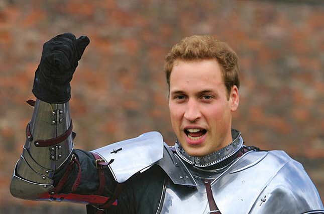 The valiant Prince William triumphant in victory.