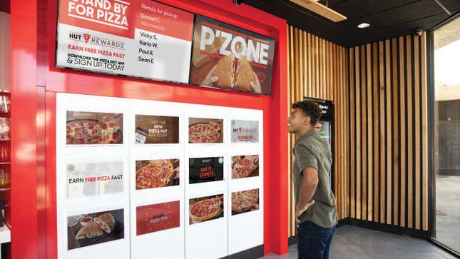 Image for article titled Pizza Hut testing carry-out pizza lockers for introverts