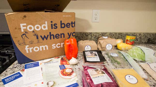 The environmental impact of Blue Apron meal kits was assessed in the new study.