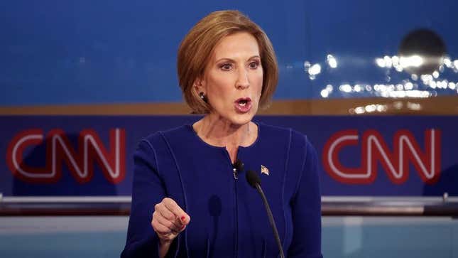 Image for article titled GOP Promotes Carly Fiorina To Male Candidate After Strong Debate Showing