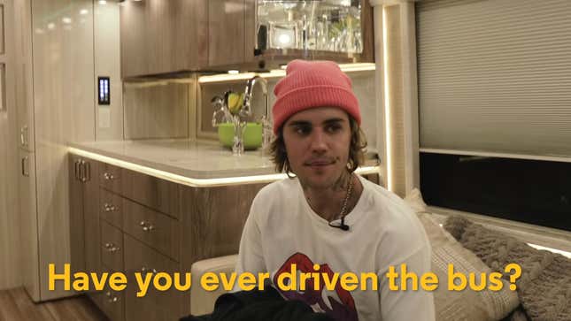 Image for article titled Would You Drive Justin Bieber's Tour Bus?