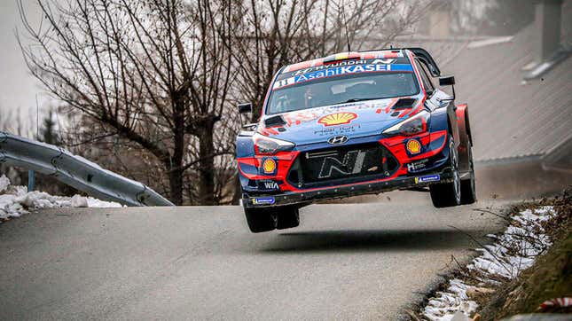 Image for article titled Thierry Neuville&#39;s Hyundai Beats The Toyotas At Monte Carlo