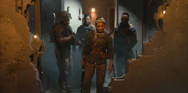 Nuestros protagonistas: Capitán Price, Alex, Farah Karim y el Sargento Garrick.