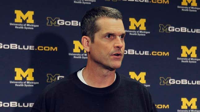Image for article titled Jim Harbaugh Spends Post-Practice Interview Heaping Praise On Blade Of Grass That Really Impressed Him