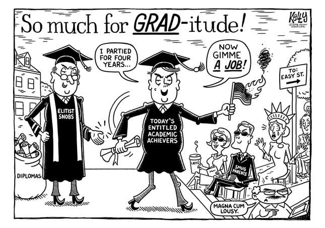 Image for article titled Commencement, A Duress