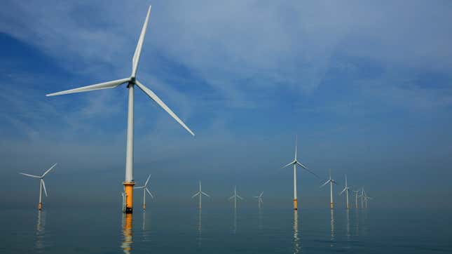 An offshore wind farm. More of these will be popping up soon.