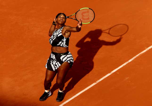 Serena Williams during Day two of the 2019 French Open at Roland Garros on May 27, 2019 in Paris, France.