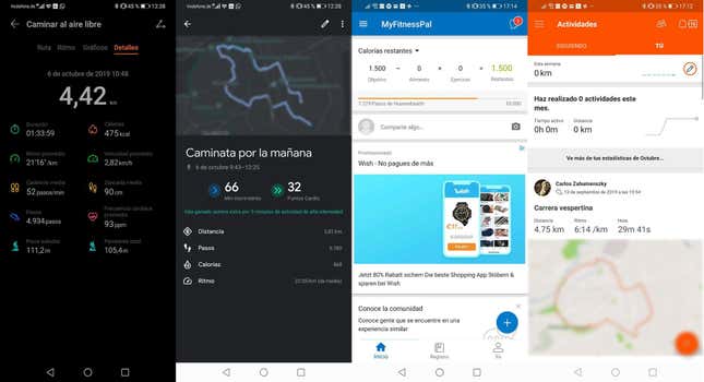 Strava ni siquiera es consciente de que hemos hecho una actividad nueva (aún muestra la anterior).