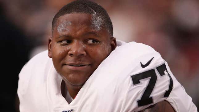 Image for article titled Raiders Tackle Trent Brown Accused Of Domestic Violence In Lawsuit