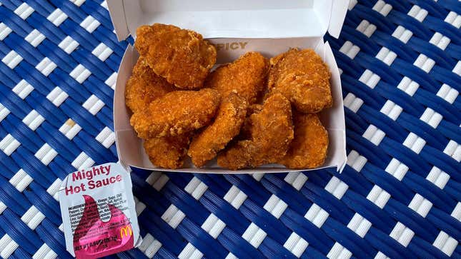 Spicy Chicken McNuggets and Mighty Hot Sauce