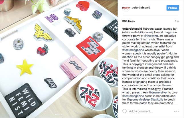3 Other Patches Were Made for <i>Harper's Bazaar </i>Jean Jacket Decorating Party Without Artists' Permission