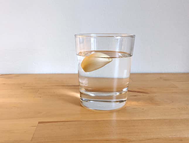 Image for article titled Garlic Clove Concerned About Being Deployed Into Water Glass With No Real Exit Strategy